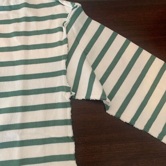 NWT Madewell falcon stripe round neck long sleeve top size XXS - Picture 5 of 6